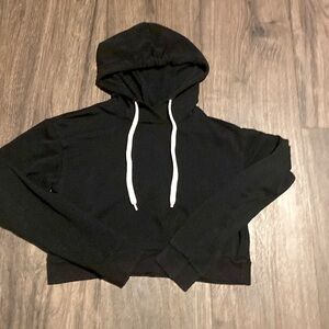 H&M divided black cropped hoodie